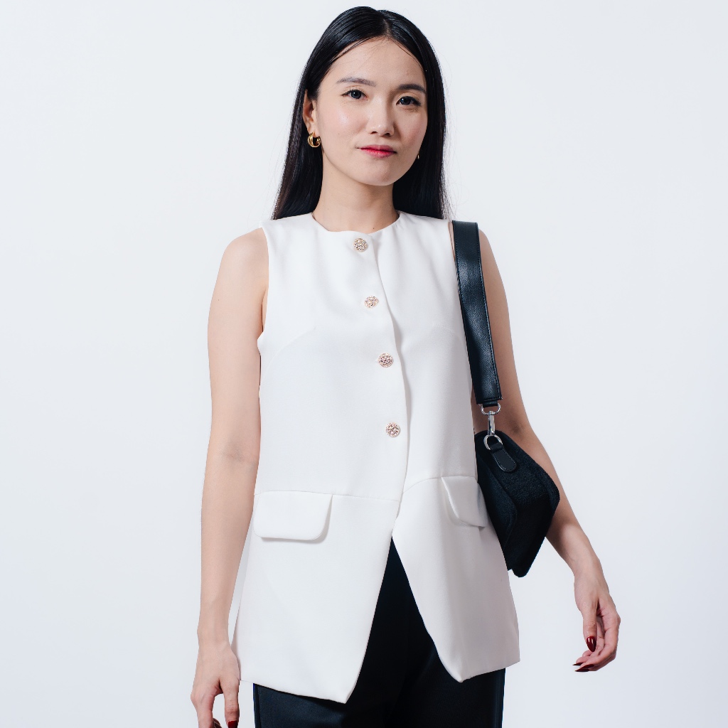 Jual Severli JOY Vest Top Wanita | Atasan Rompi Wanita Terbaru | Blazer ...