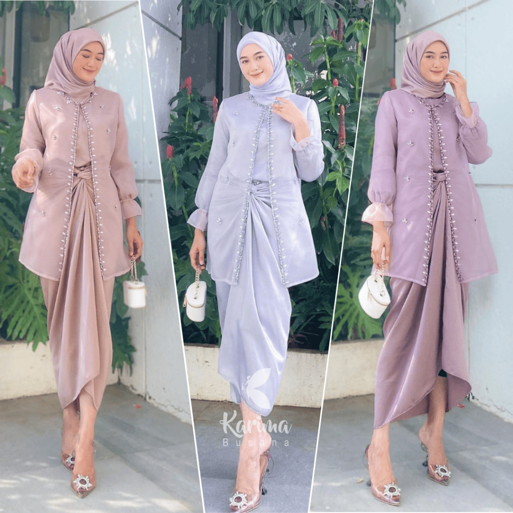 Jual Oneset Kebaya Modern Jemma Organza Premium Outfit Kondangan ...