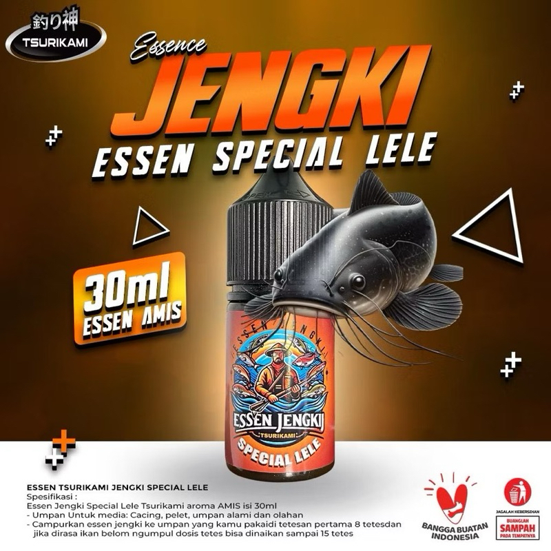 Jual ESEN JENGKI SPECIAL LELE TSURIKAMI AROMA AMIS KEMASAN BOTOL 30 ml ...