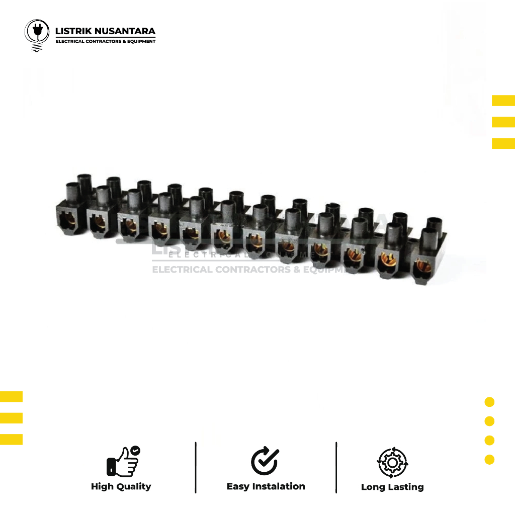 Jual Terminal Block Krustin 3 Ampere - 60 Ampere Warna Hitam Merek TAB ...