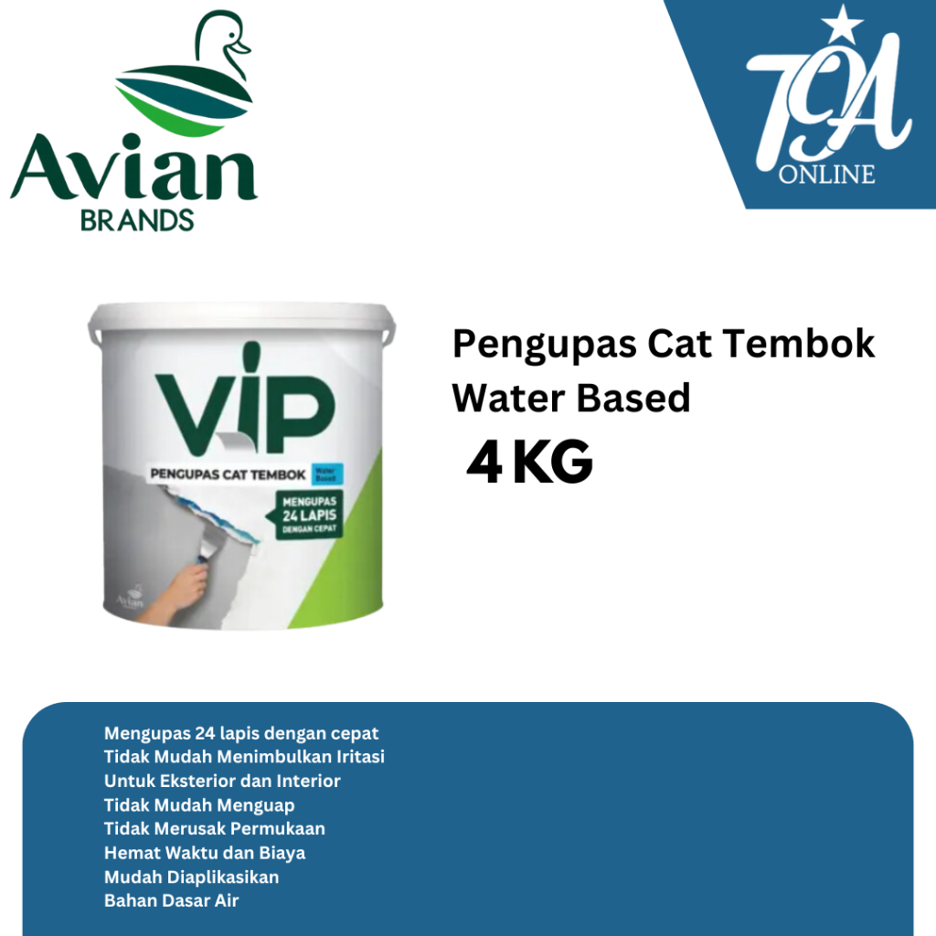 Jual AVIAN BRANDS VIP Pengupas Cat Tembok Water Based 4 KG | Shopee ...