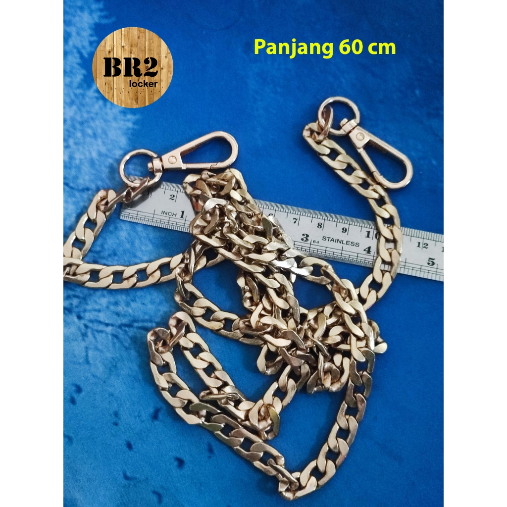 Jual Rantai besi pipih lebar rantai 10 mm dan kaitan di ujung panjang ...