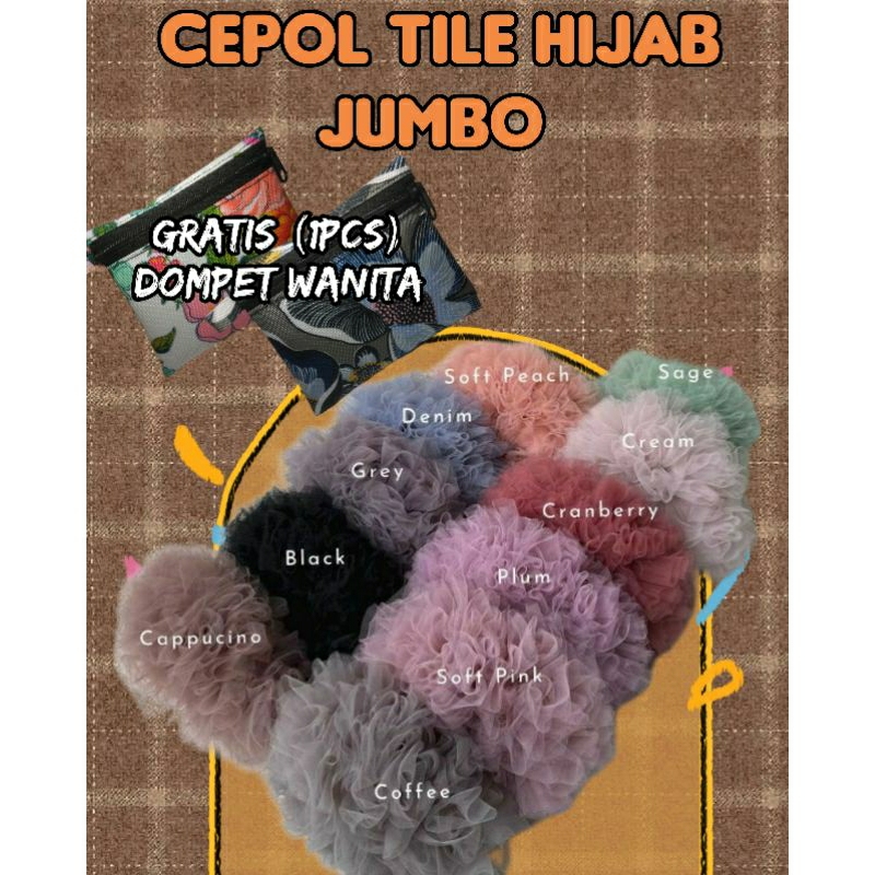 Jual CEPOL TILE HIJAB JUMBO | SRUNCHIE TILE JUMBO PREMIUM | CEPOL HIJAB ...
