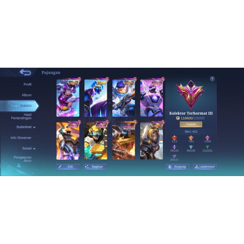Jual AKUN SULTAN MOBILE LEGENDS MURAH BANGET | Shopee Indonesia