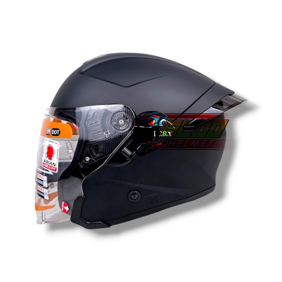 Jual HELM INK TERRA 2 BLACK DOFF FREE SPOILER ORIGINAL | Shopee Indonesia