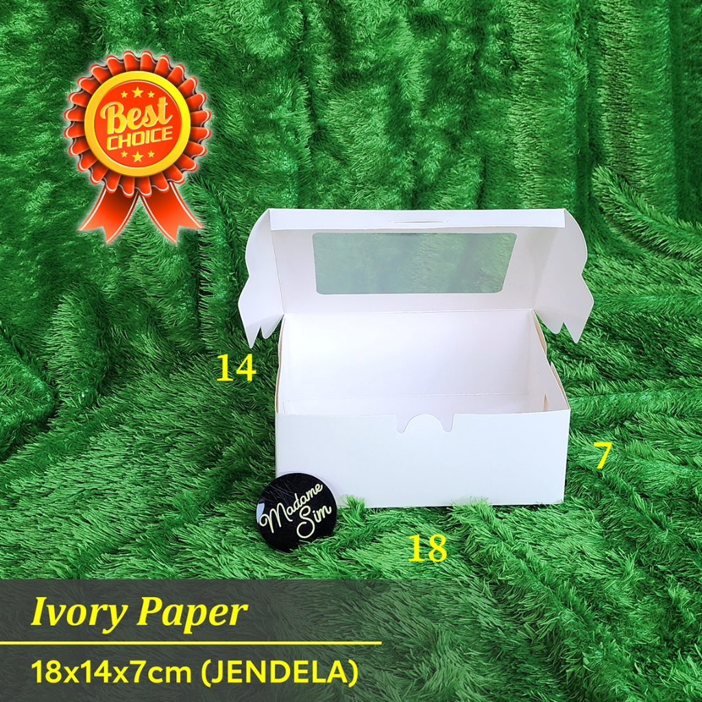 Jual BOX IVORY - SNACK BOX LAMINASI - DUS ROTI - KARDUS 18x14x7 ...