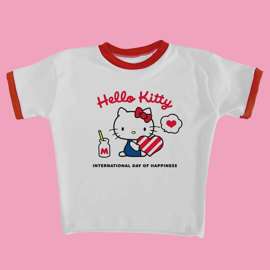 Jual Baby Tee Ringer Hello Kitty Y2k Style Crop Tee | Shopee Indonesia