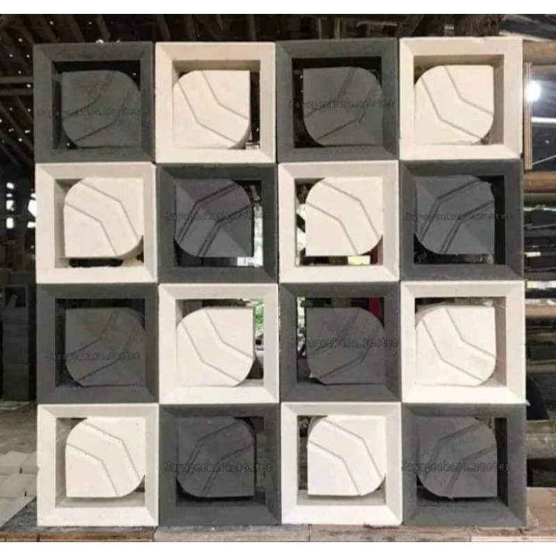 Jual roster beton/roster minimalis lubang angin motif daun kombinasi ...