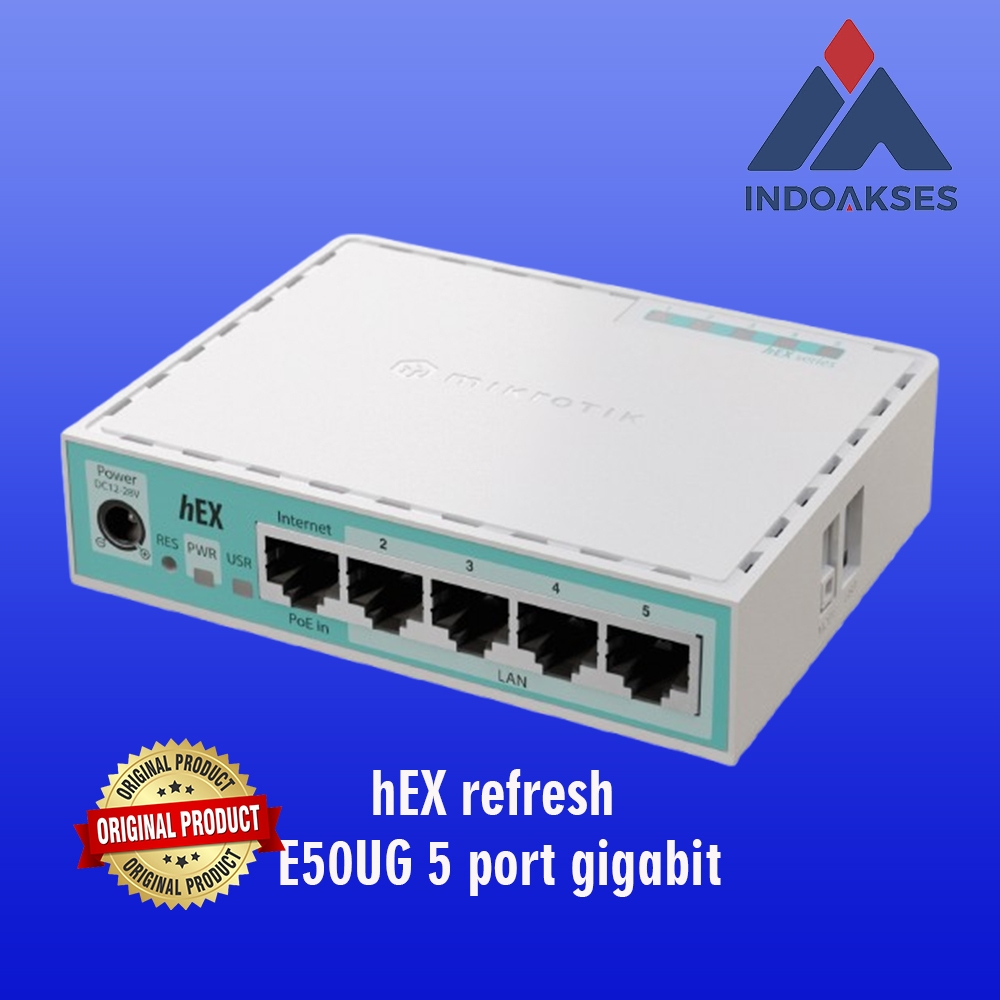 Jual Mikrotik E50UG hEX Refresh Gigabit Router with RouterOS | Shopee ...