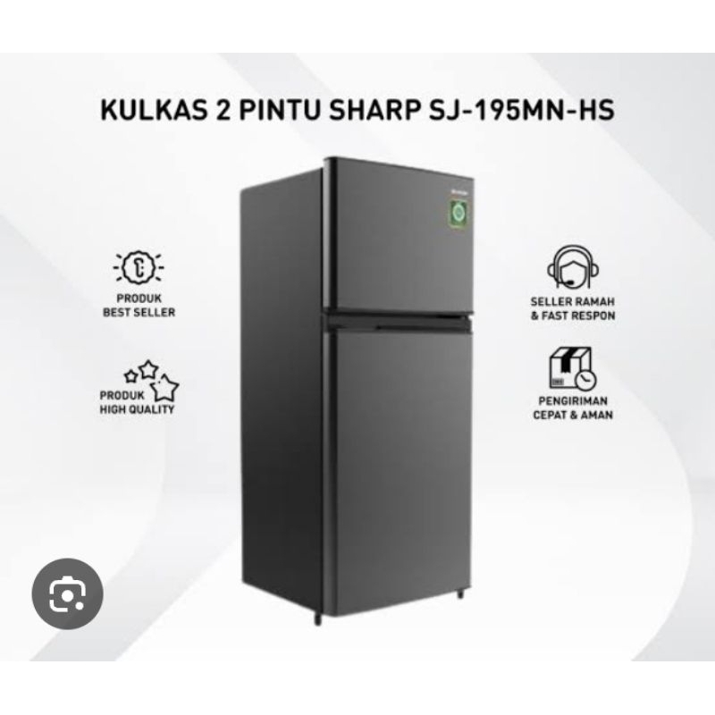 Jual KULKAS SHARP DUA PINTU SJ-195MN HS BERGARANSI RESMI 5THN | Shopee