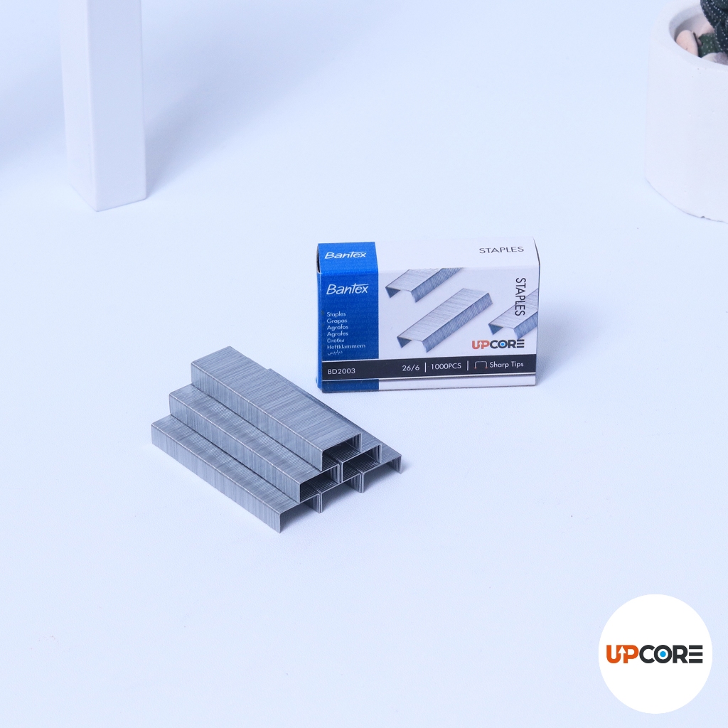 Bantex Staples 26/6 Ujung Tajam Anti Karat | Untuk 30 Lembar Kertas | Isi 1000 Pcs (3)
