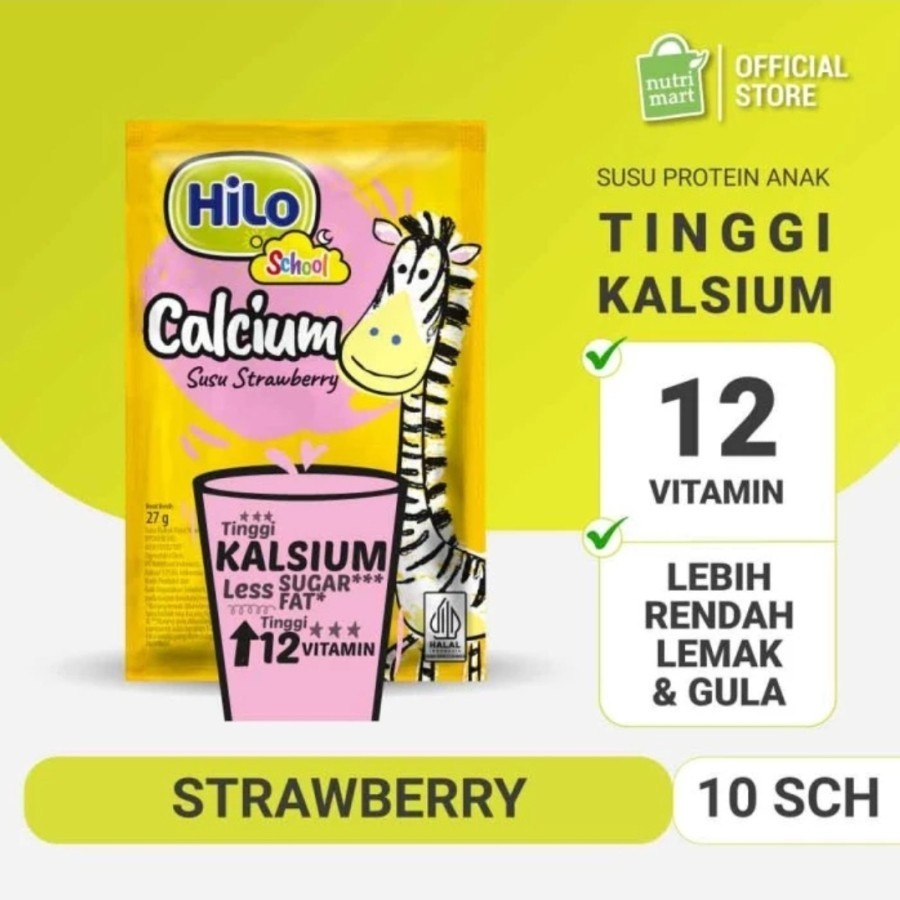 Jual Hilo School Strawberry Susu Rasa Strawberry 10 sachet | Shopee ...