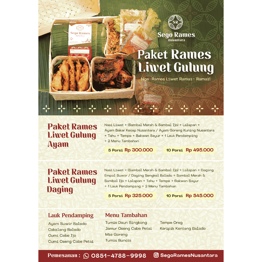 Jual Paket Liwet Rames Gulung - Sego Rames Nusantara | Shopee Indonesia