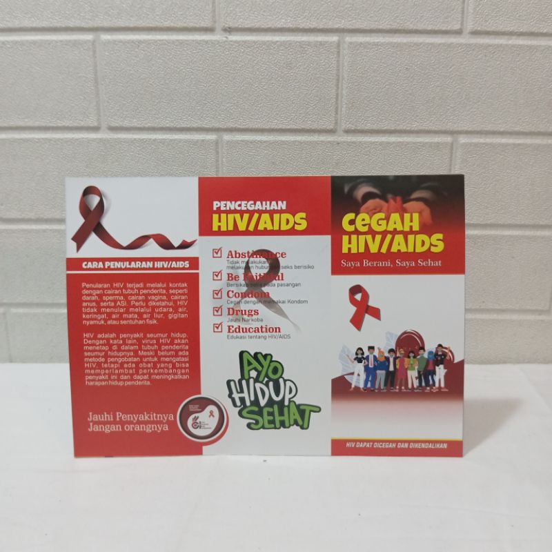 Jual Leaflet HIV AIDS / Media Promkes / Brosur Media Promkes / Leaflet ...