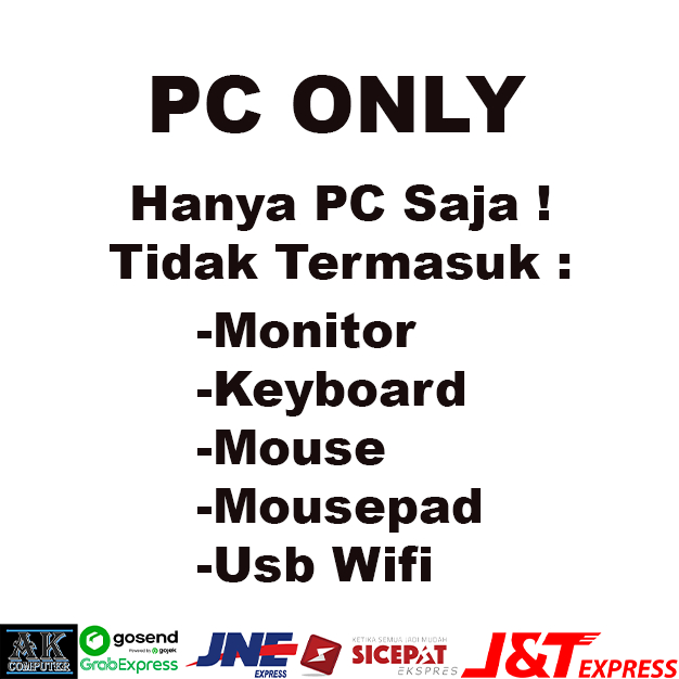 Jual PC GAMING FULLSET iNTEL CORE i3 3220 Gen 3Th Feat GTX 1050 Ti