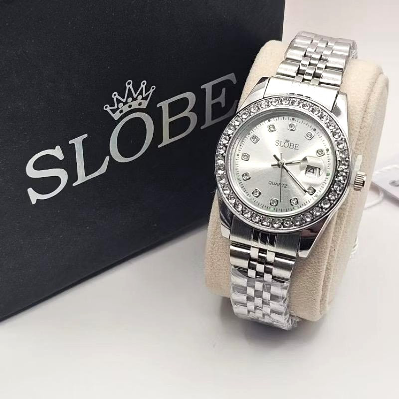 Jual Jam tangan rantai wanita fashion Slobe model datejust permata ...