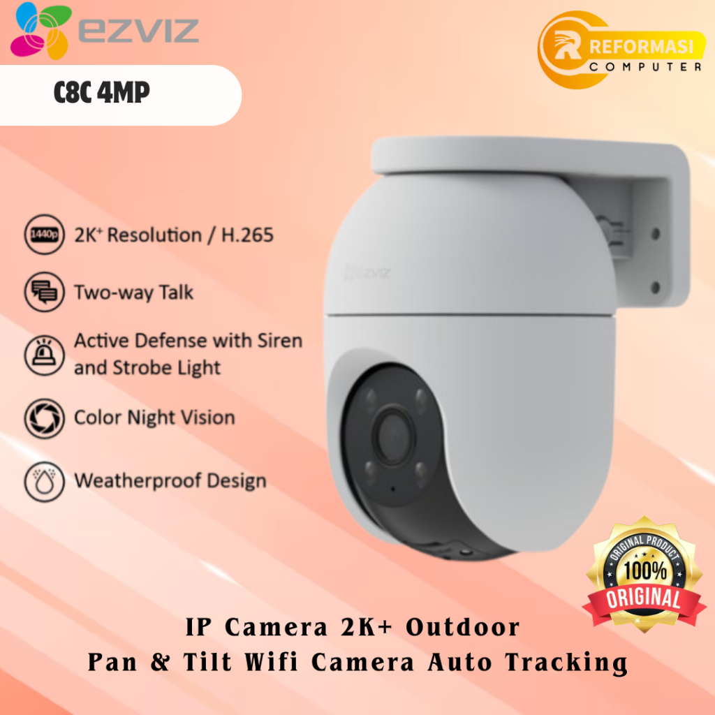 Jual Ezviz C8C Camera 4MP 2K+ Outdoor Pan & Tilt Wifi Camera Auto ...