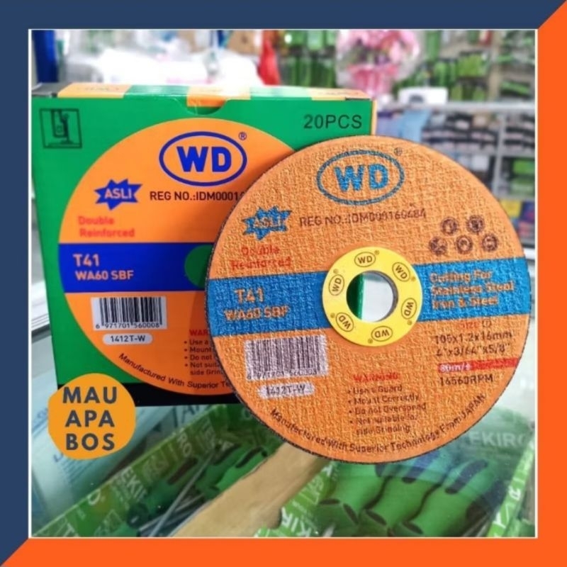 Jual Mata Gerinda Potong WD 4 inch harga 1 dus isi 20 | Shopee Indonesia