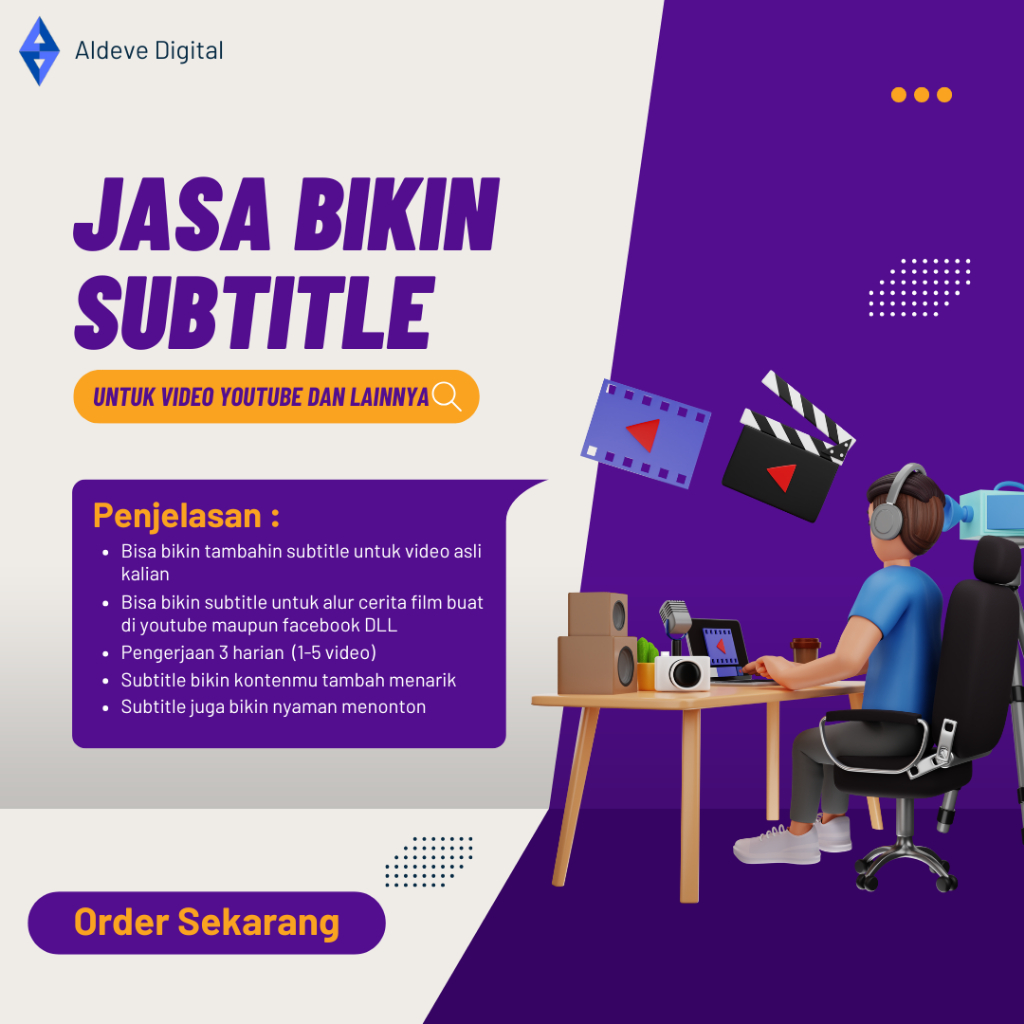 Jasa Bikin Subtitle Youtube Facebook Tiktok Dan Lainnya/Bisa Juga Subtitle Bahasa Inggris