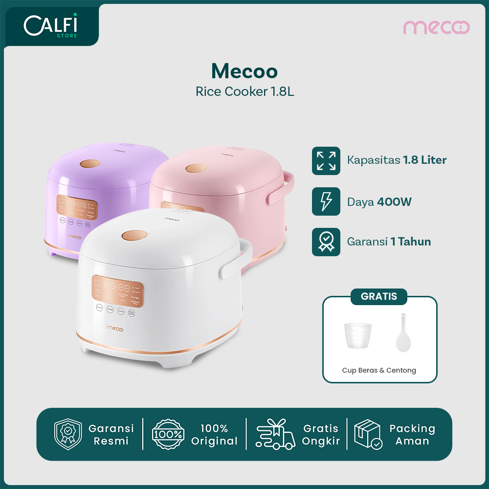 Jual MECOO Aesthetic Rice Cooker Low Carbo Low Sugar Ceramic Coated ...