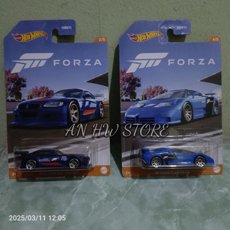 Jual Hot Wheels BMW Z4 GT3 Biru & 94 Bugatti EB110 SS Biru Forza ...