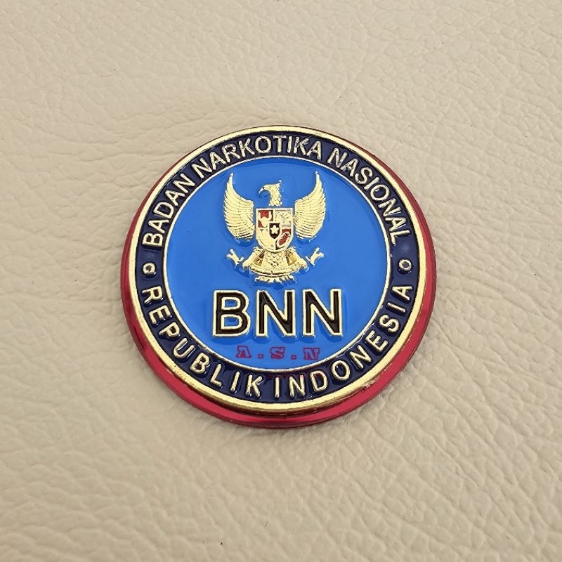 Jual Pin BNN Akrilik Mirror Motif Timbul 3D Bahan Logam Cor | Shopee ...