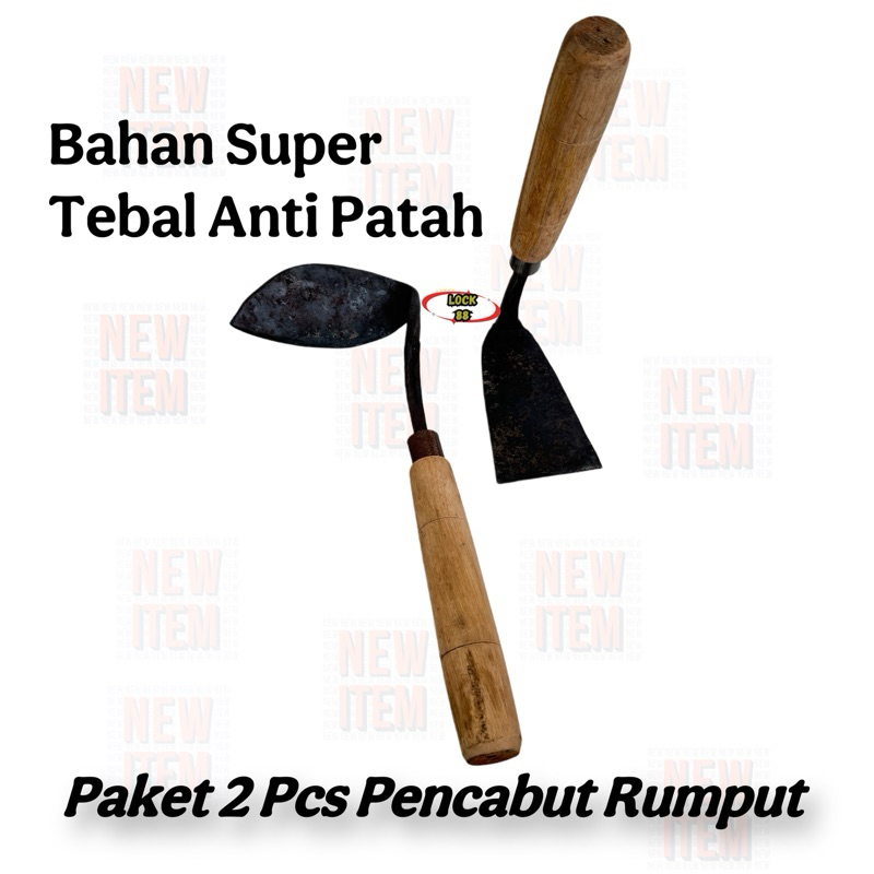 Jual paket 2 pcs pencabut rumput gulma semak blukar kebun praktis multi ...