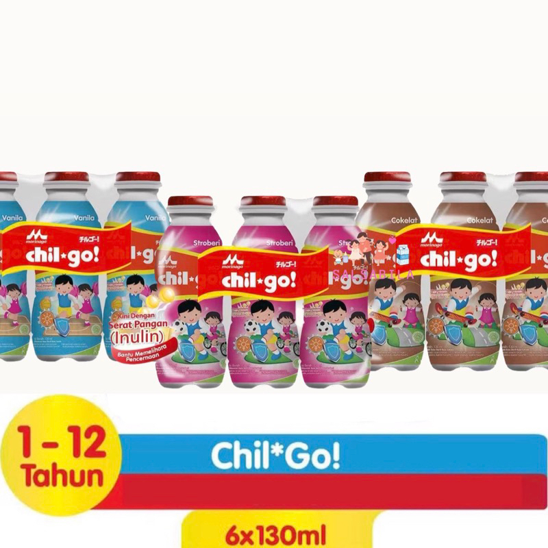 Jual Morinaga Chil Go UHT / susu steril cair chilgo botol 6x130ml ...
