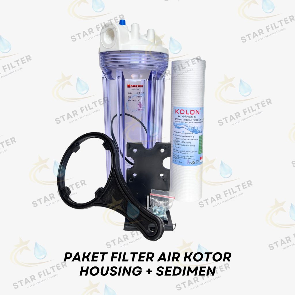 Jual Paket Filter Air 1 Tahap Housing + Sedimen 10 Inch / Filter Air ...