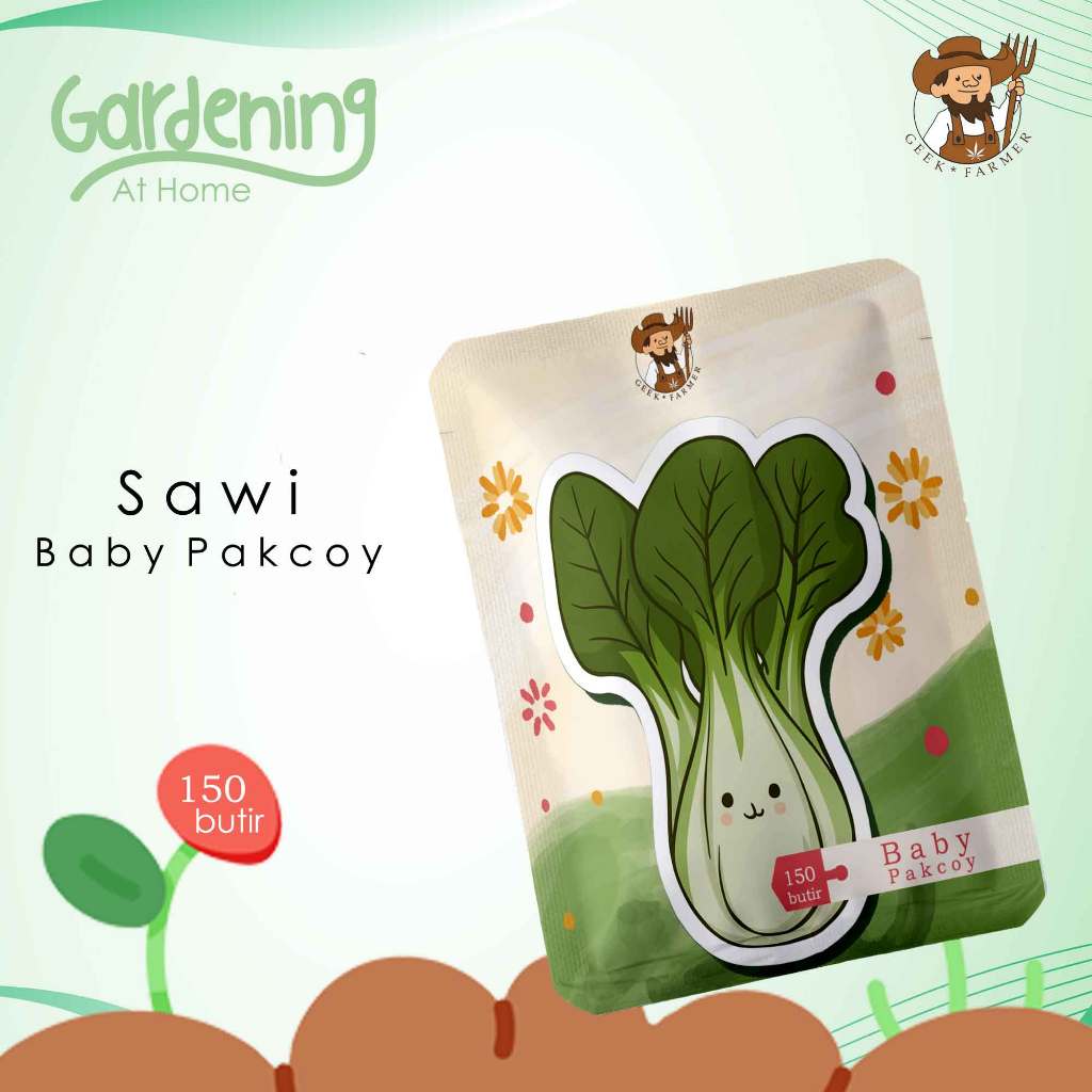 Geek Farmer - Benih Sawi Baby Pakcoy | Daun Lembut, Cepat Panen & Cocok Hidroponik