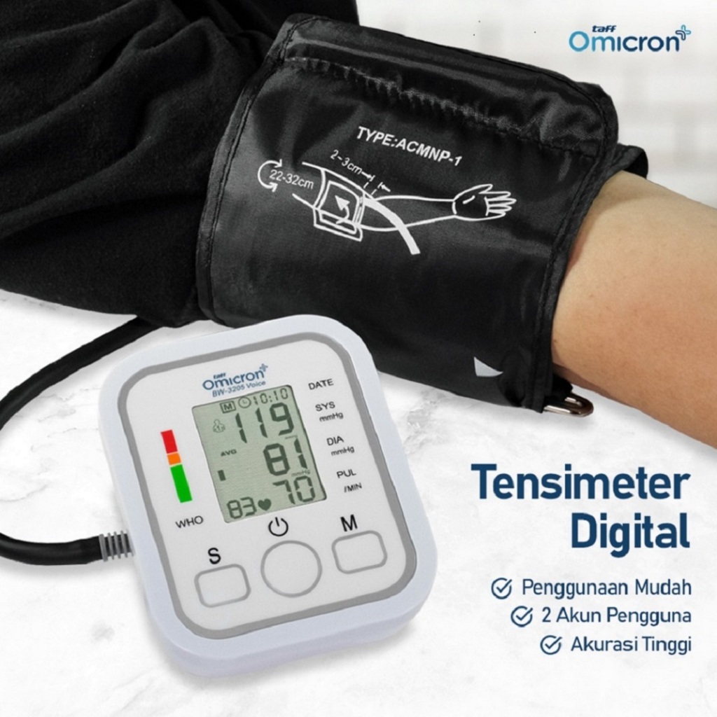 TENSIMETER DIGITAL PENGUKUR TEKANAN DARAH BAHASA INDONESIA