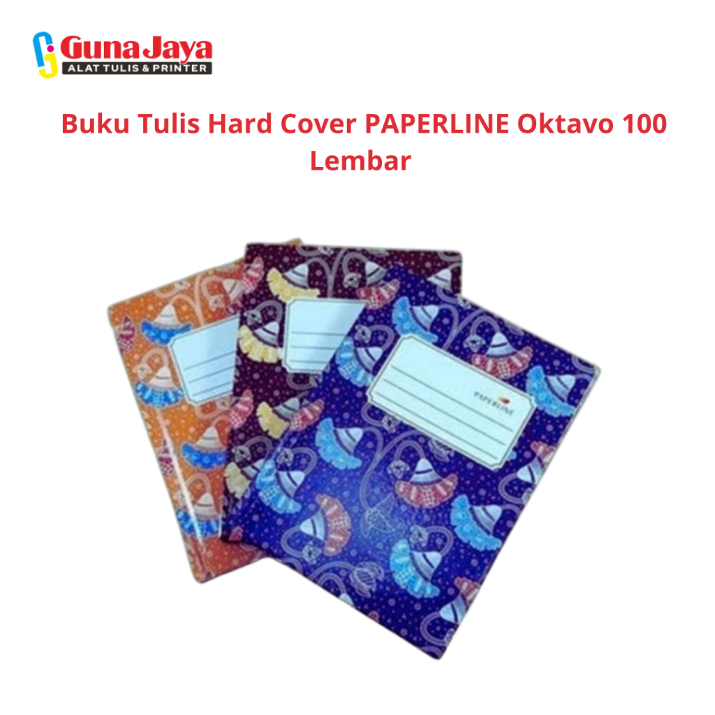 Jual Buku Tulis Hard Cover PAPERLINE Oktavo 100 Lembar - Buku Tulis