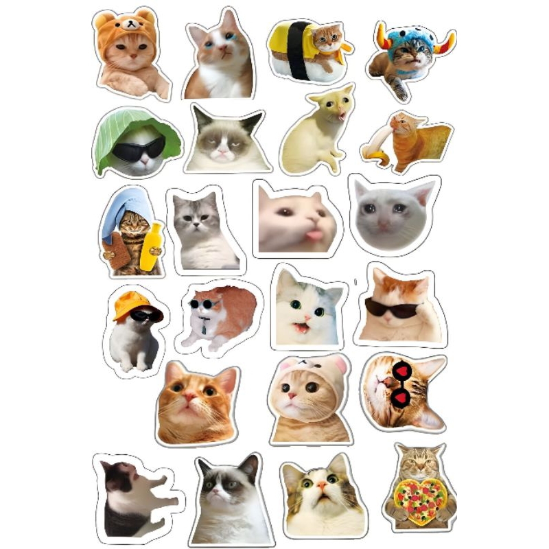 Jual STICKER KUCING SHEET BISA CUSTOM | Shopee Indonesia