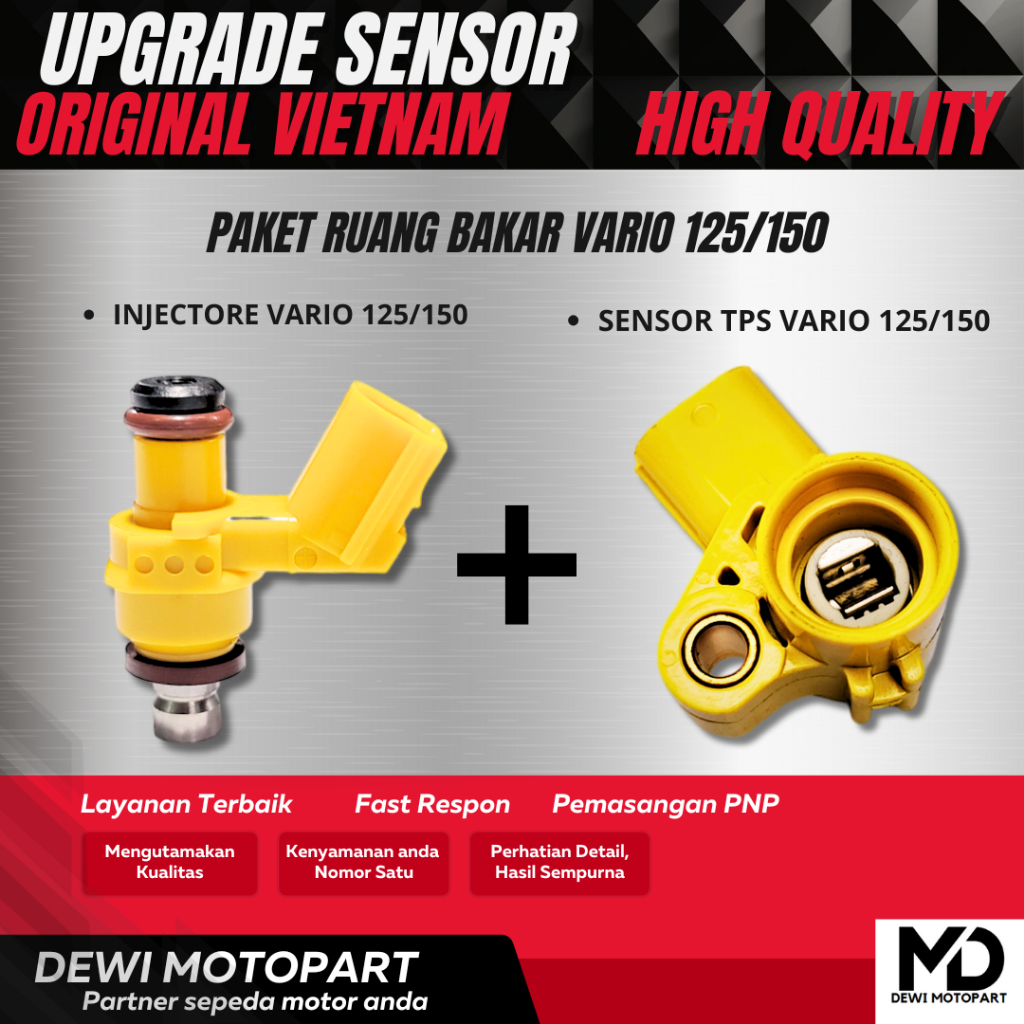 Jual PAKET RUANG BAKAR VARIO 125/150 INJECTOR 8 HOLE VARIO 125/150 ...