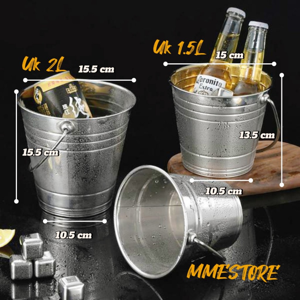 Jual Subron Ice Bucket Stainless / Ember Es Batu Tempat Minuman 1 ...