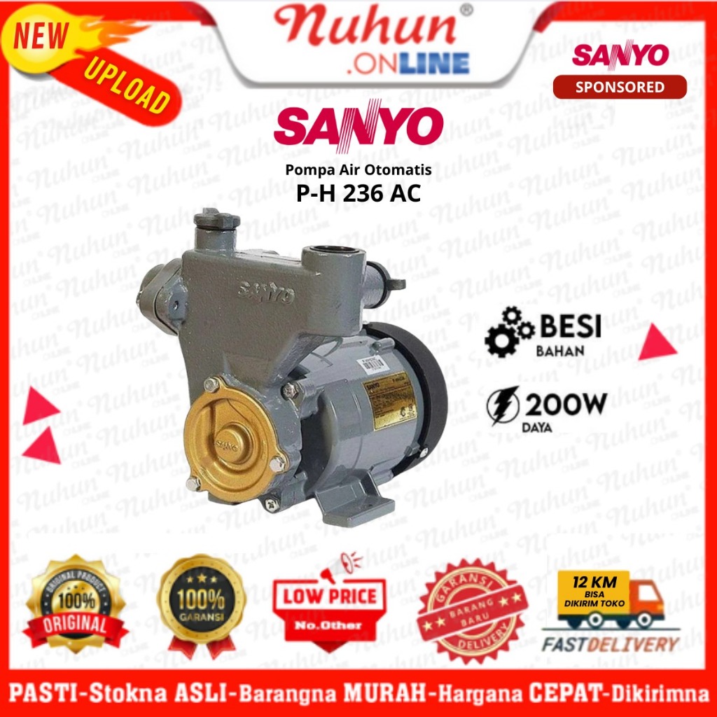 Jual Sanyo Pompa Air Otomatis P-H 236 AC | Shopee Indonesia