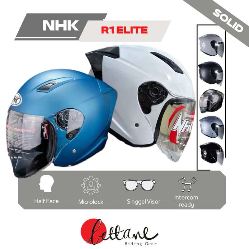 Jual HELM NHK R1 ELITE ORIGINAL PRODUK VISOR DARK SMOKE | Shopee Indonesia