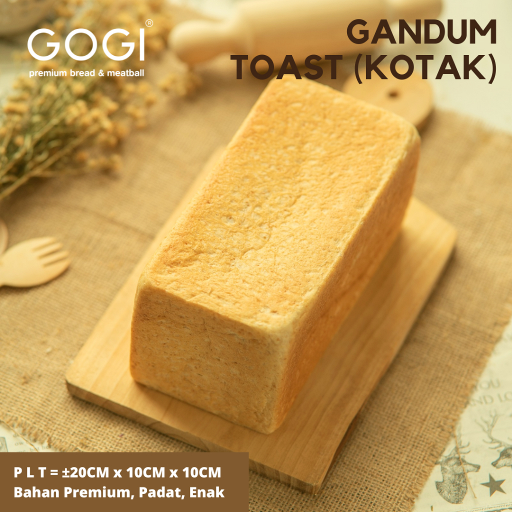 Jual Roti Tawar Gandum Kotak Wholemeal Bread Roti Whole Wheat Toast ...