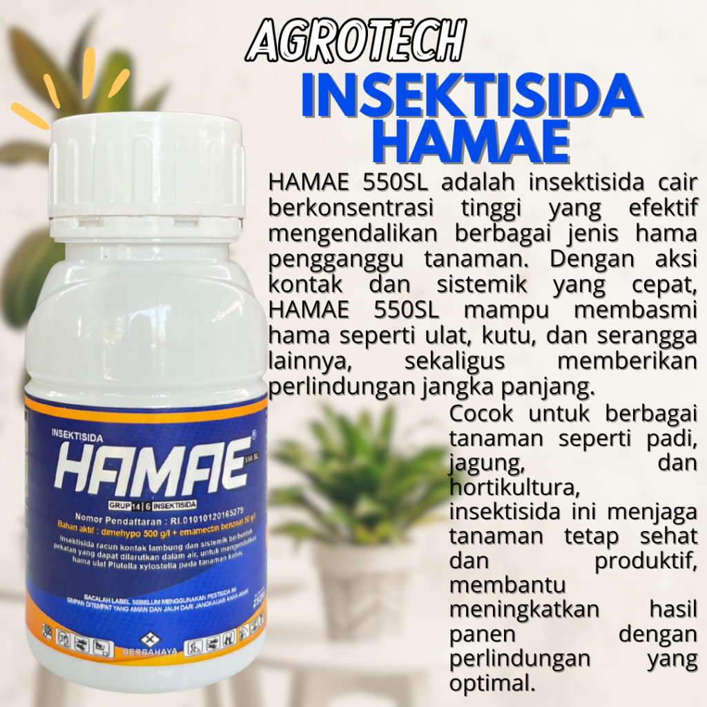 Jual HAMAE 550SL 250ml Insektisida Sistemik Mengatasi Segala Hama Ulat ...