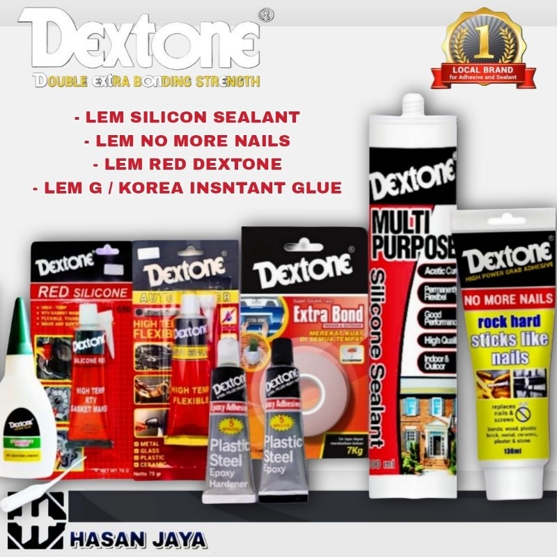 Jual Lem DEXTONE Silikon Sealant - Lem G Korea Dextone - Doubel Tape ...