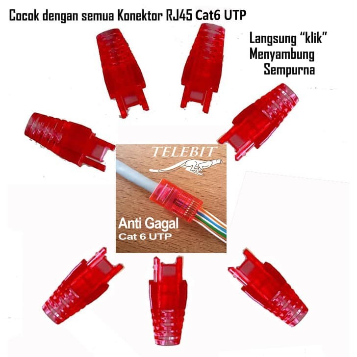 Jual Boot Plug RJ45 Konektor RJ45 Cat 6 Plugboot Transparan | Shopee ...