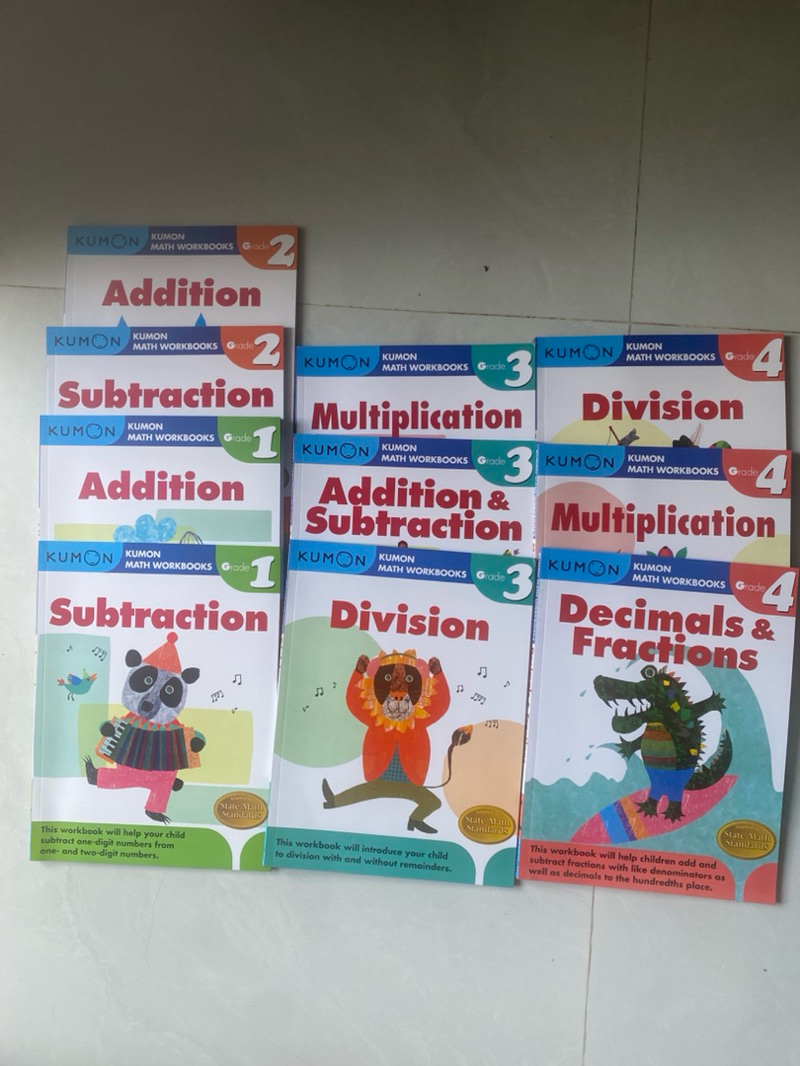 Jual Kum*n Math Workbooks grade 1 2 3 4 Buku import Buku Edukasi ...