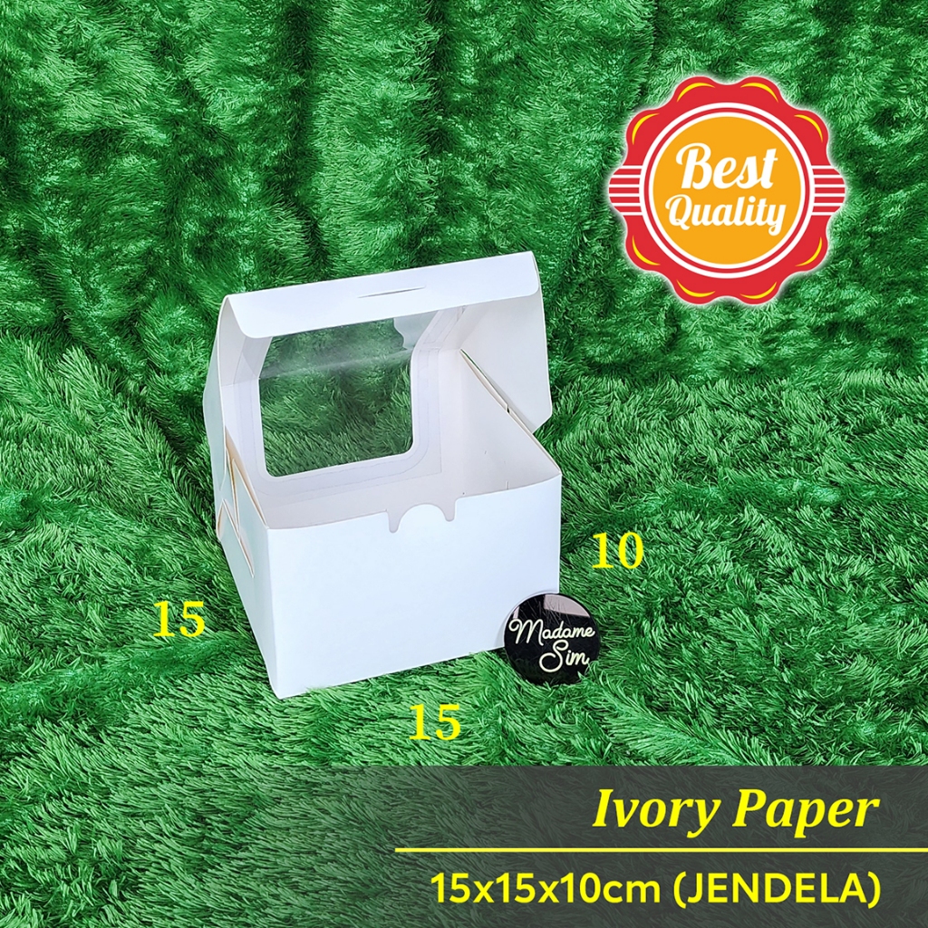 Jual BOX IVORY - KOTAK BROWNIS - DUS SNACK - LUNCH BOX 15x15x10 ...