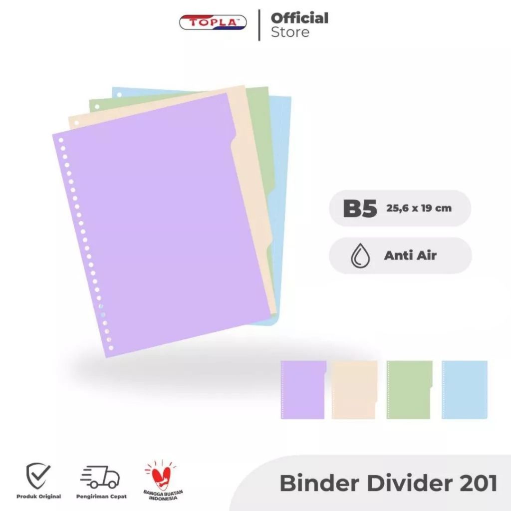 Jual Binder Divider B5 Topla DV-201 ( Index Pembatas Binder Note B5 26 ...