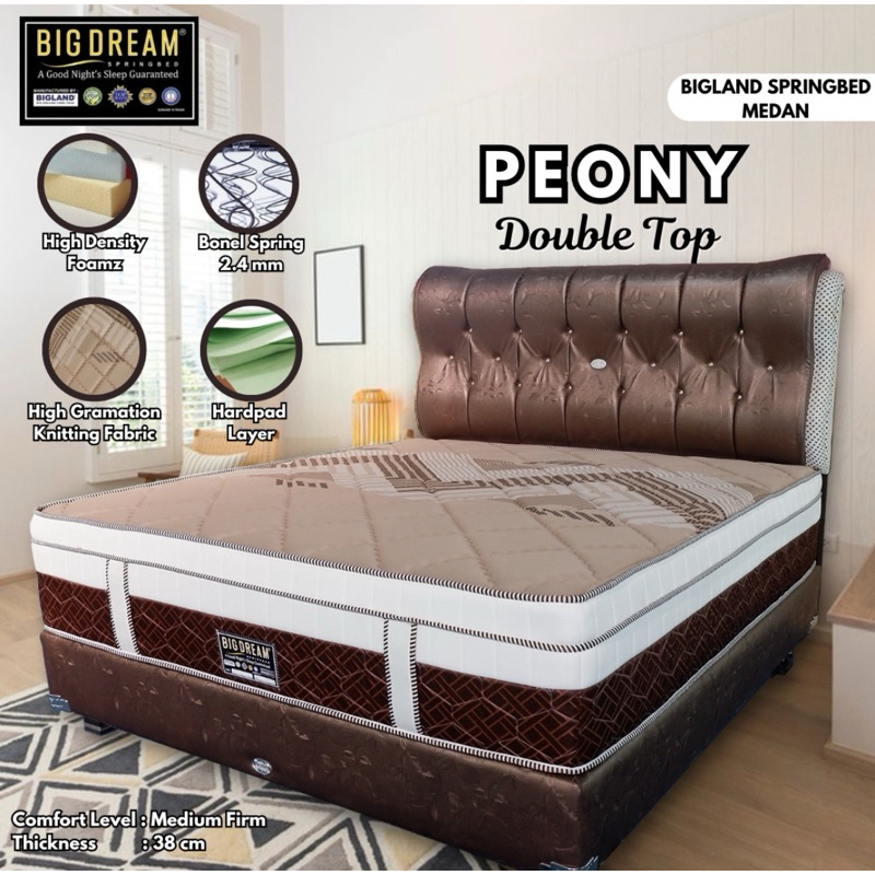 Jual Springbed bigland peony double top 6kaki | Shopee Indonesia