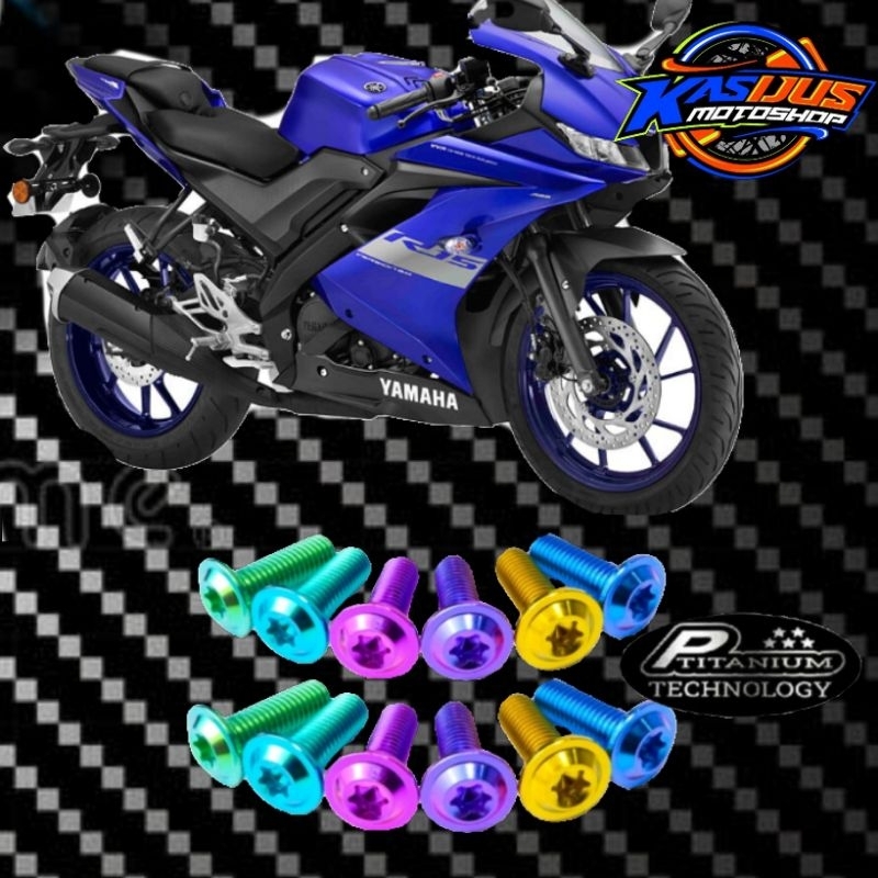 Jual baut titanium body Yamaha R15 v3 per 1 biji | Shopee Indonesia