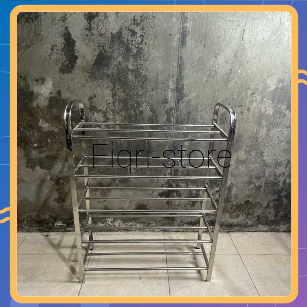 Jual Rak Sepatu dan Sandal Stainless Steel/Tempat Alas Kaki Anti Karat ...