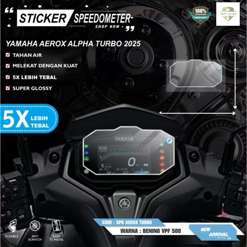Jual stiker anti gores speedometer NEW AEROX ALPHA TURBO tahun 2025 up ...