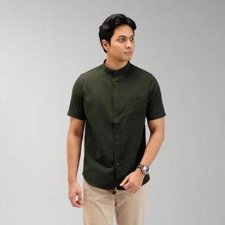 CUTOFF Zoul Kemeja Koko Oxford Basic Polos Pria Pendek