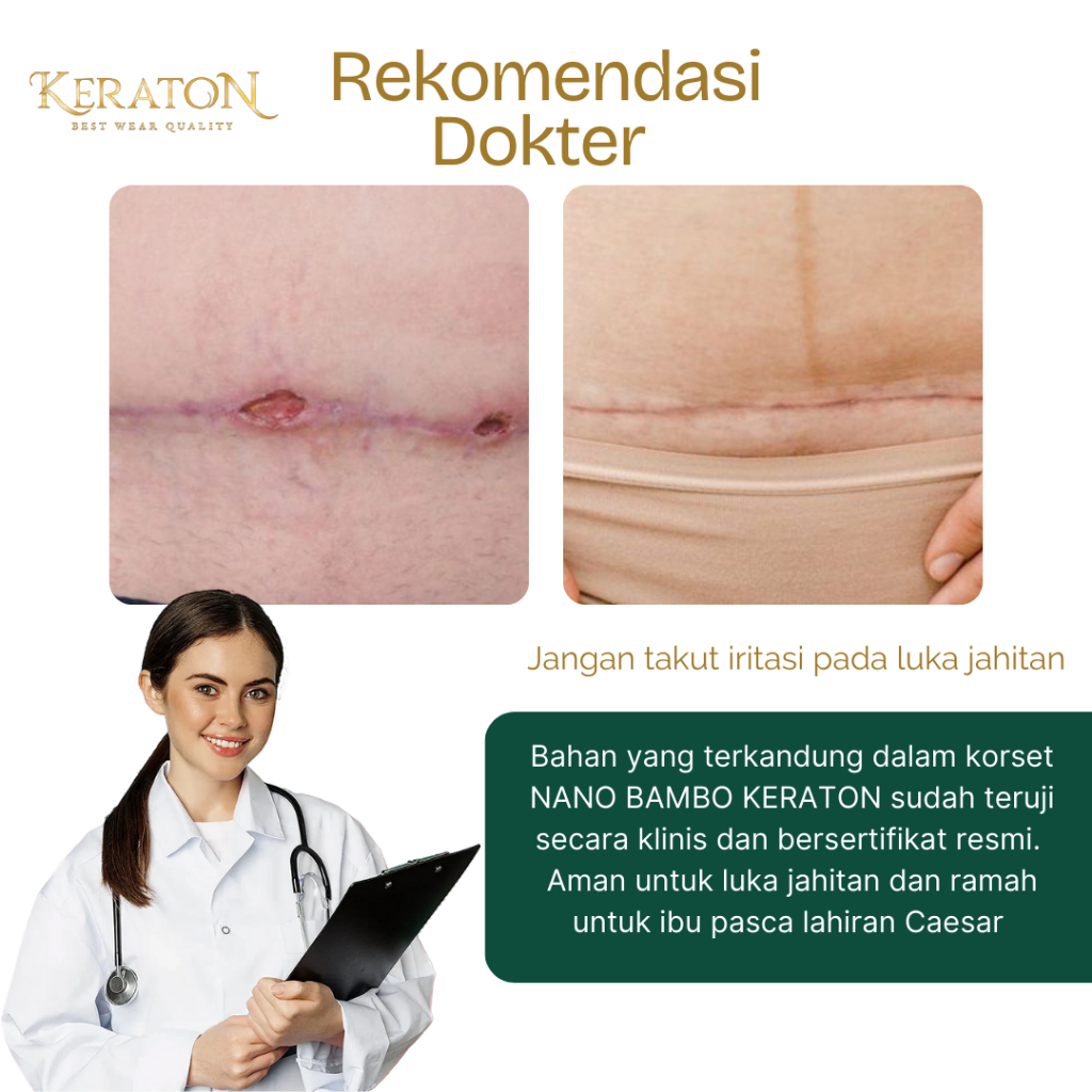 Jual KERATON Nano Bamboo Corset Premium Pelangsing dan Pengecil Perut ...
